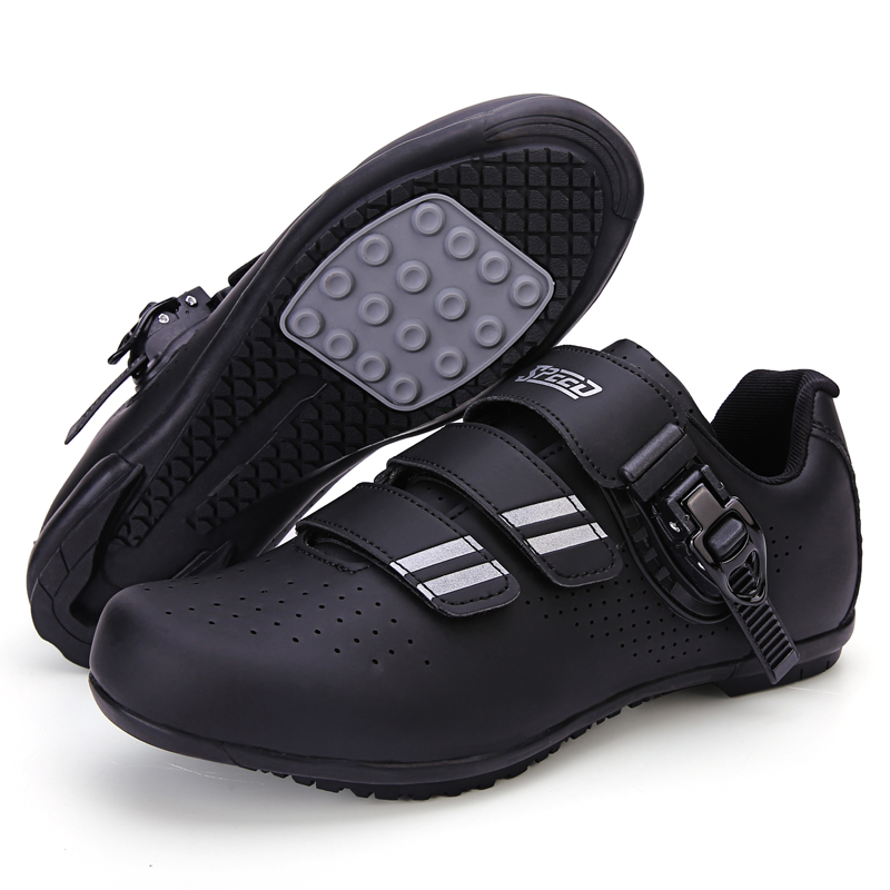 Road cycling shoes, men's and women's rubber-soled bicycle shoes, double-buckle mountain bike shoes